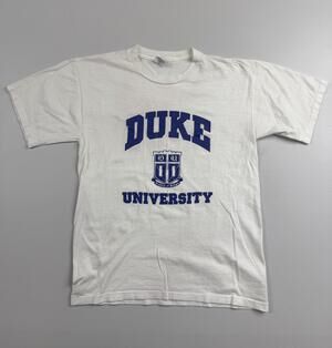 Vintage Duke Blue Devils Shirt Mens Large White NCAA Basketball RP USA VTG